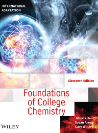 Cover image: Foundations of College Chemistry, International Adaptation 16th edition 9781119889243