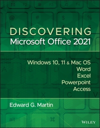 Cover image: Discovering Microsoft Office 2021 4th edition 9781119907817