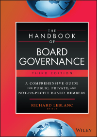 Cover image: The Handbook of Board Governance 3rd edition 9781119909279