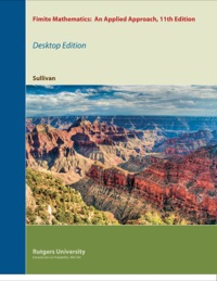 Cover image: Finite Mathematics 11e Desktop Edition for Rutgers 1st edition