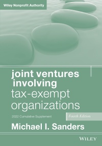 Cover image: Joint Ventures Involving Tax-Exempt Organizations, 2022 Cumulative Supplement 4th edition 9781119985204