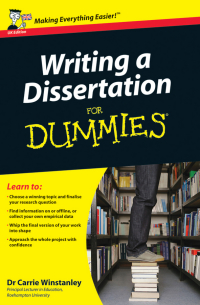 Imagen de portada: Writing a Dissertation For Dummies 1st edition 9780470742709