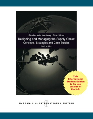 Cover image: DESIGNING AND MANAGING THE SUPPLY CHAIN 3rd edition 9780071270977