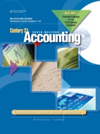 Cover image: Century 21 Accounting: Multicolumn Journal, Introductory Course, Chapters 1-16, 2012 Update 9th edition 9781111988678