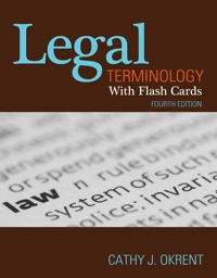 Cover image: Legal Terminology 4th edition 9781111136796