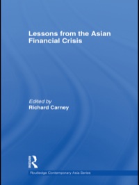 Imagen de portada: Lessons from the Asian Financial Crisis 1st edition 9780415481908