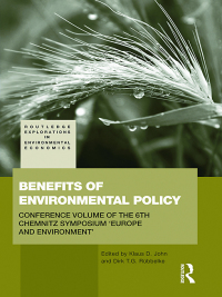 Cover image: Benefits of Environmental Policy 1st edition 9780415852715