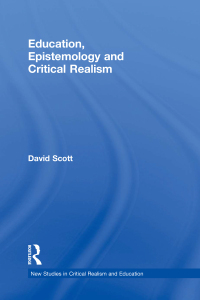 Omslagafbeelding: Education, Epistemology and Critical Realism 1st edition 9780415617185