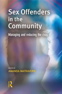 Cover image: Sex Offenders in the Community 1st edition 9781843920151