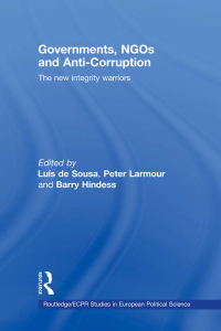 Imagen de portada: Governments, NGOs and Anti-Corruption 1st edition 9780415599610