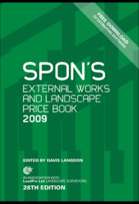 Cover image: Spon's External Works and Landscape Price Book 2009 9780415465595