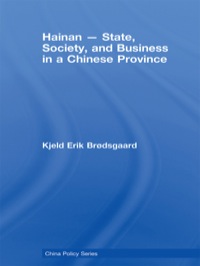 Cover image: Hainan - State, Society, and Business in a Chinese Province 1st edition 9780415541381