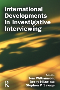 Imagen de portada: International Developments in Investigative Interviewing 1st edition 9781843922766