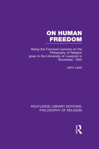 Cover image: On Human Freedom 1st edition 9781138977501