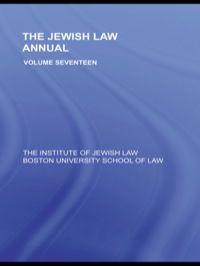 Imagen de portada: The Jewish Law Annual Volume 17 1st edition 9781138973817