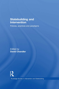 صورة الغلاف: Statebuilding and Intervention 1st edition 9780415452045