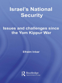 Cover image: Israel's National Security 1st edition 9780415449557
