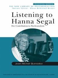 Cover image: Listening to Hanna Segal 1st edition 9780415440851