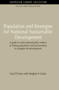 صورة الغلاف: Population and Strategies for National Sustainable Development 1st edition 9781849710343
