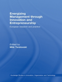 Cover image: Energizing Management Through Innovation and Entrepreneurship 1st edition 9781138864061