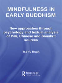 Imagen de portada: Mindfulness in Early Buddhism 1st edition 9780415437370