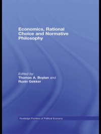 Cover image: Economics, Rational Choice and Normative Philosophy 1st edition 9780415588706