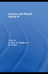 Imagen de portada: Science and Racket Sports IV 1st edition 9780415666930