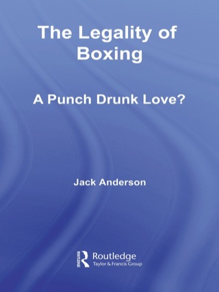 Cover image: The Legality of Boxing 1st edition 9780415574365