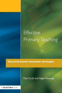 Titelbild: Effective Primary Teaching 1st edition 9781138165656