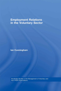 Imagen de portada: Employment Relations in the Voluntary Sector 1st edition 9781138968721