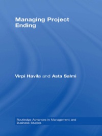 Imagen de portada: Managing Project Ending 1st edition 9781138980334