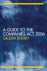 Titelbild: A Guide to The Companies Act 2006 1st edition 9781138409200