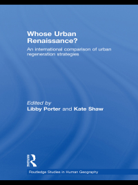Cover image: Whose Urban Renaissance? 1st edition 9780415456821