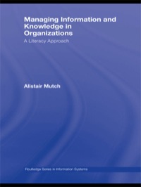 Imagen de portada: Managing Information and Knowledge in Organizations 1st edition 9780415417266