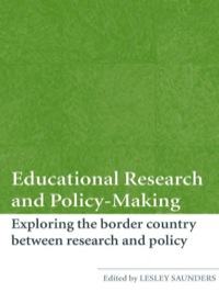 Omslagafbeelding: Educational Research and Policy-Making 1st edition 9780415411745