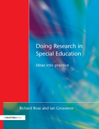 Cover image: Doing Research in Special Education 1st edition 9781853467356