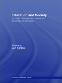 Cover image: Education and Society 1st edition 9780415409759