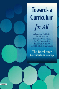 Cover image: Towards a Curriculum for All 1st edition 9781138156661