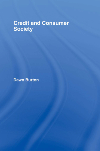 Cover image: Credit and Consumer Society 1st edition 9780415405218