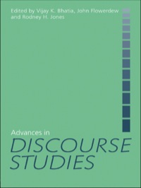 Imagen de portada: Advances in Discourse Studies 1st edition 9780415398107