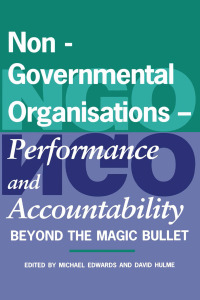 Cover image: Non-Governmental Organisations - Performance and Accountability 1st edition 9781138151130