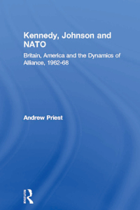Imagen de portada: Kennedy, Johnson and NATO 1st edition 9780415649490
