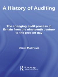 Imagen de portada: A History of Auditing 1st edition 9780415381697