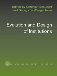 Cover image: Evolution and Design of Institutions 1st edition 9780415375313