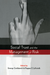 Cover image: Social Trust and the Management of Risk 1st edition 9781853836046