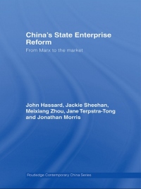 Imagen de portada: China's State Enterprise Reform 1st edition 9780415590532