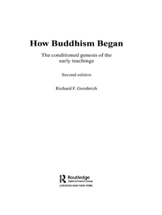 Cover image: How Buddhism Began 1st edition 9781138328938