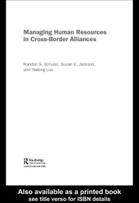 Cover image: Managing Human Resources in Cross-Border Alliances 1st edition 9780415369466