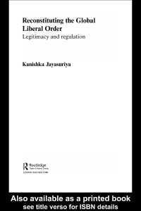 Imagen de portada: Reconstituting the Global Liberal Order 1st edition 9780415499774