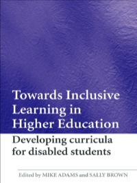 صورة الغلاف: Towards Inclusive Learning in Higher Education 1st edition 9780415365284